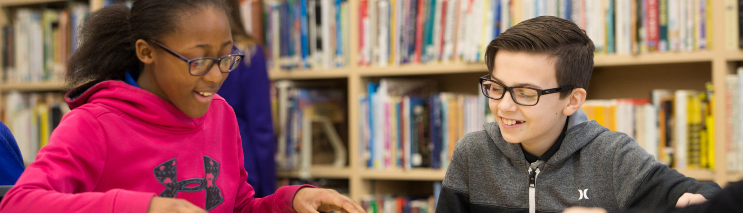 Students Reading at Library